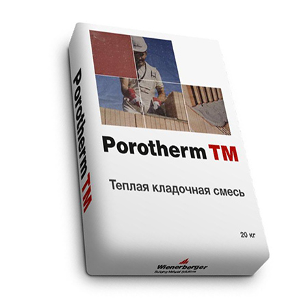 Теплоизоляционный кладочный раствор Porotherm TM Winter -10 20кг Wienerbergеr 26990024
